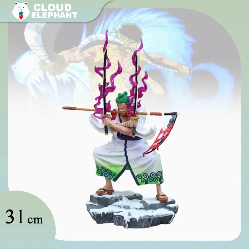 Манга One Piece Roronoa Zoro Аниме Фигурка Класическа статуя на Zoro 31 см PVC Модел Екшън Фигурка Колекция Орнамент Подарък за рожден ден