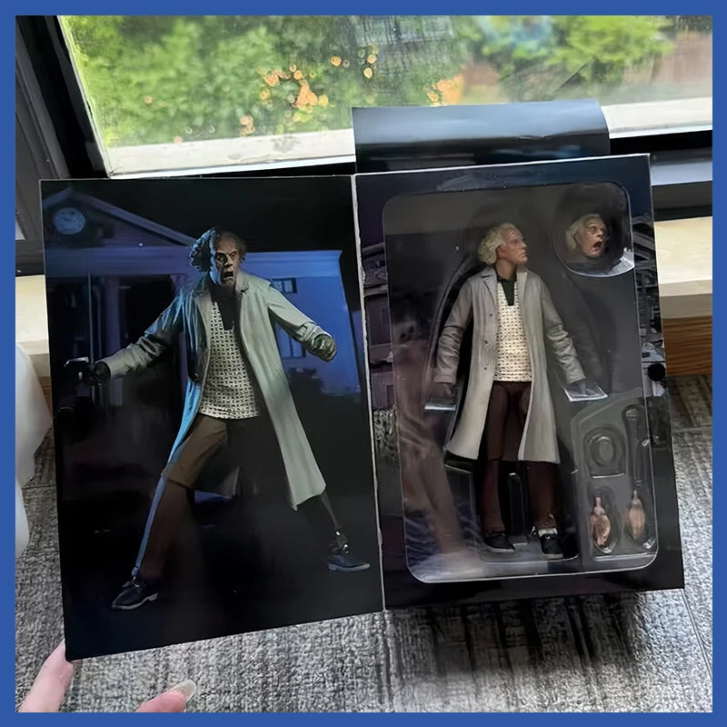 Genuine Neca Action Figure Time Travel Back To The Future Dr. Emmett Brown Figures Deluxe Edition Model Doll Christmas Gifts