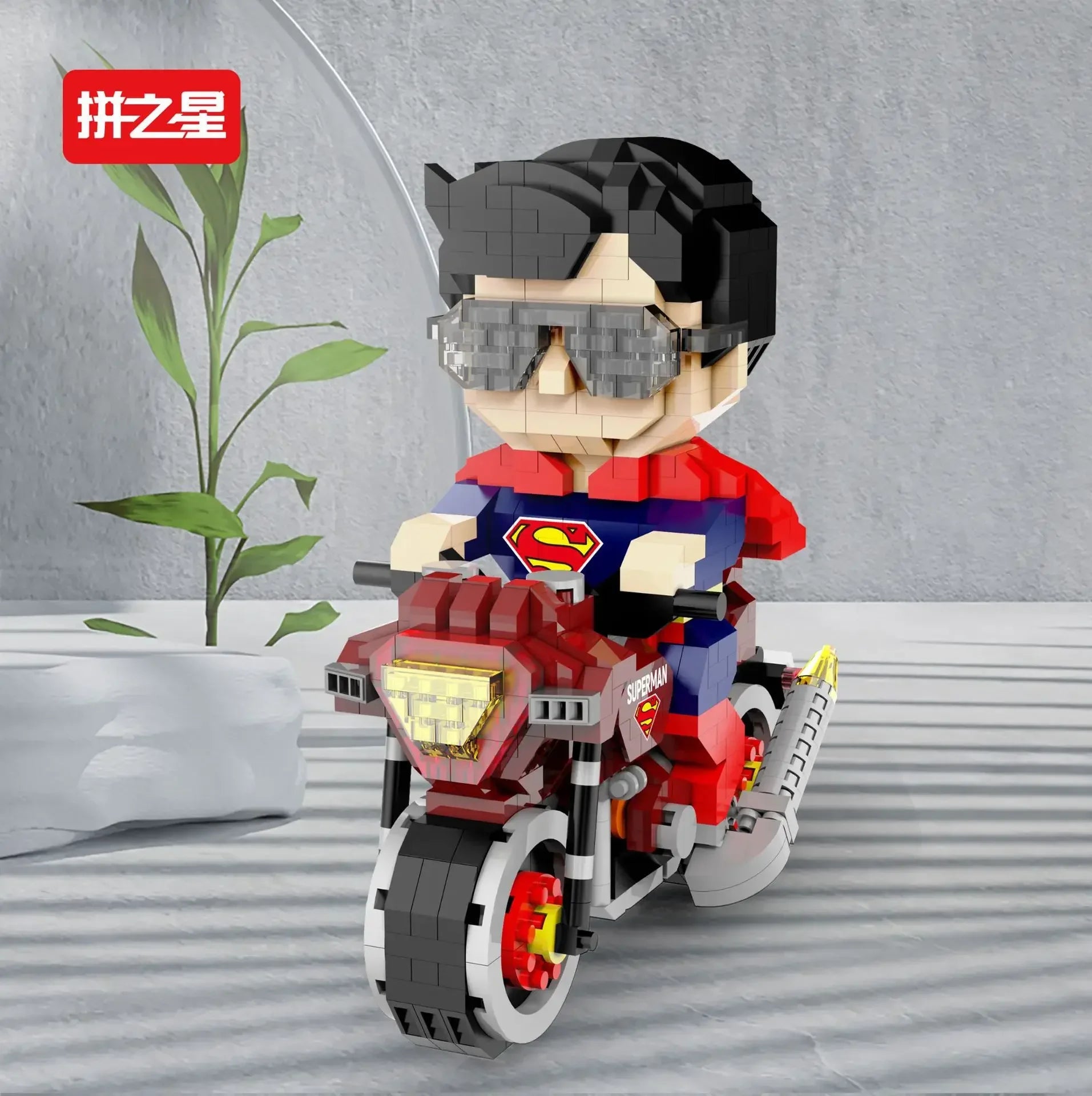 Batman Micro Building Blocks Figure DC Superman Motorcycle Super Heroes 3D Puzzle Model Movie Mini Bricks Toys For Kids Gifts