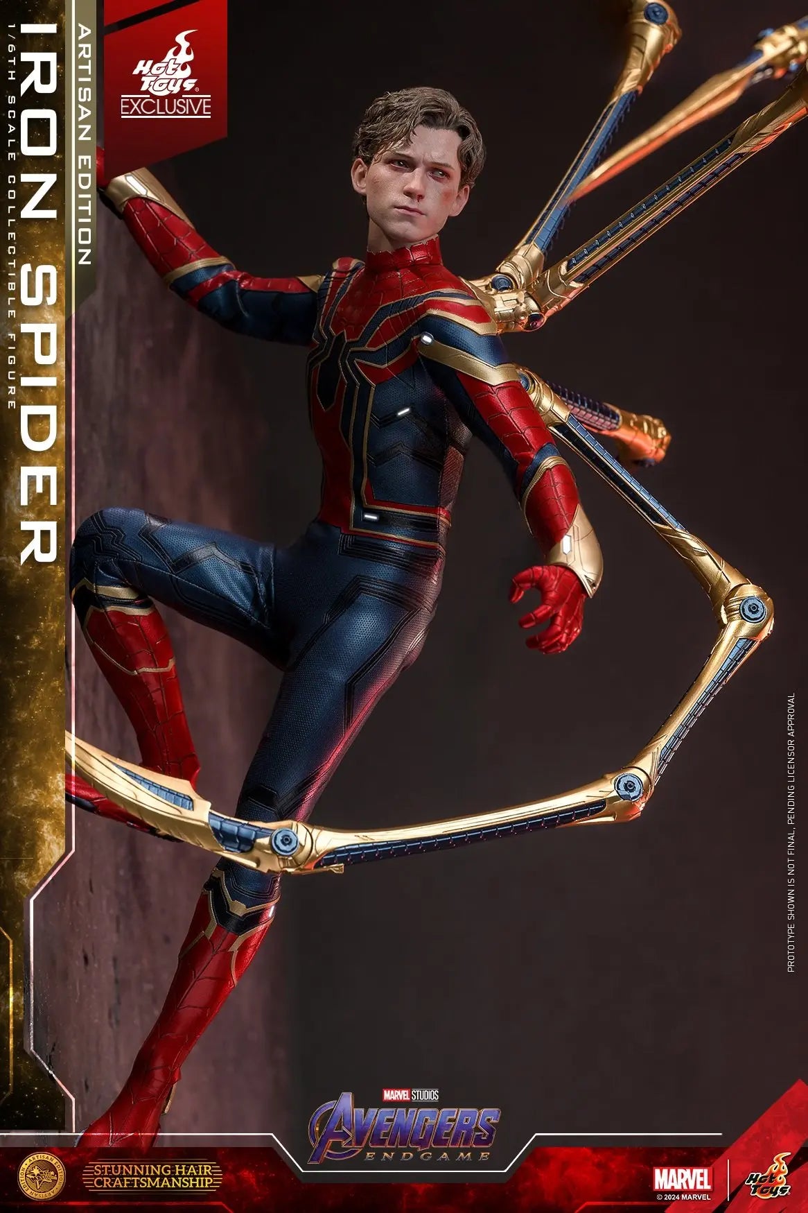 In Stock HotToys MMS761 MMS762AE Iron Spider 1/6 Soldier Figure Animation Action Figure Toy Gift Model Collection