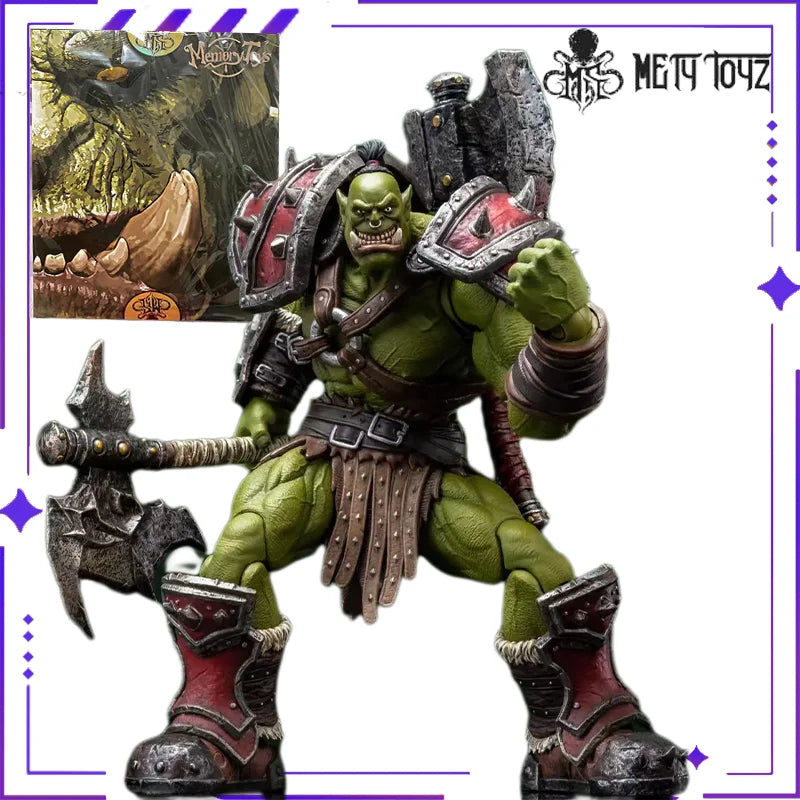 New MetyToys Original Limited Edition Warcraft Mercenary Squad Frost Throat Blood Skull Mobile Orc Model Toy HandmadeGiftcollect