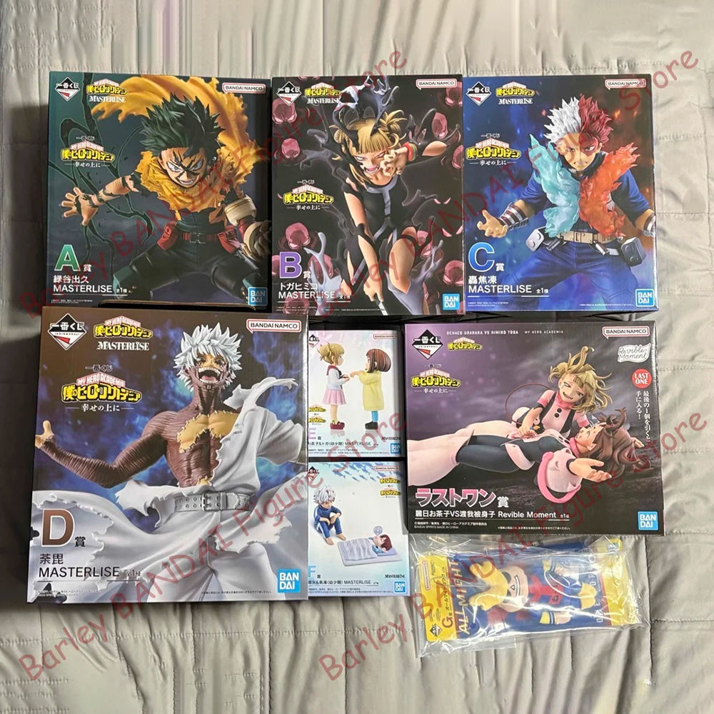 Original In Stock BANDAI Ichiban Kuji My Hero Academia Above Happiness Deku Shoto Todoroki Dabi Ochako Toga Anime Figures Toys