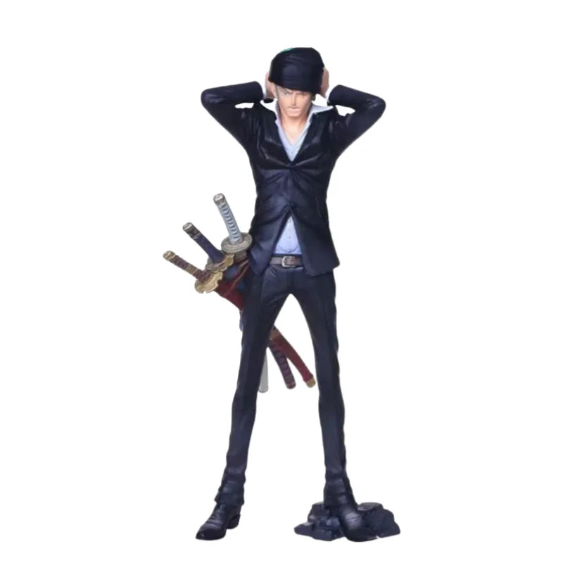 26 cm große One Piece Figur, Anime-Cartoon Roronoa Zoro, PVC-Sammelfigur, Spielzeugpuppe für Kinder, Geschenk