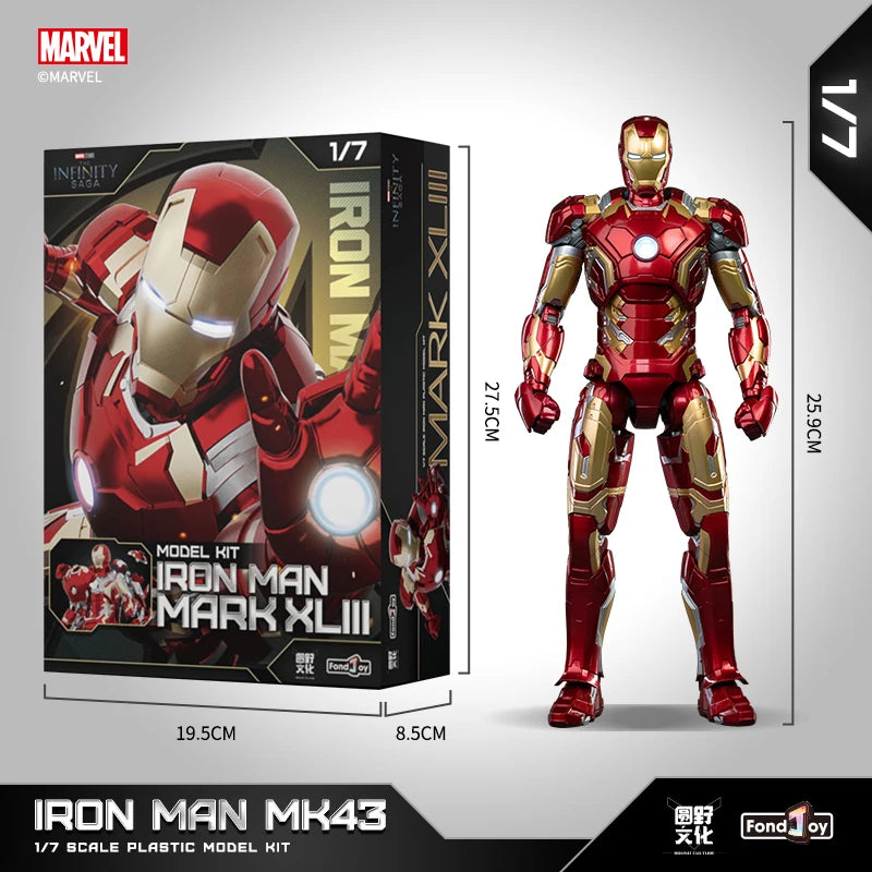 Fondjoy Official Marvel Iron Man Mk46 1/7 Assembly Action Figure Toy Model Decoration For Boys Collectible Toys & Hobbies
