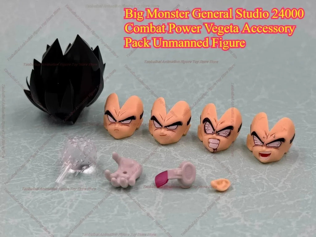 Big Monster General Studio, 24,000 Combat Power, Vegeta Accessory Pack, 4 Faces, A Detector, and A Hand-shaped Energy Ball
