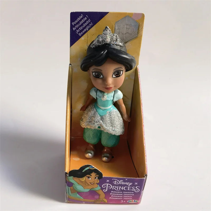 New Hot Disney Princess Miniature Doll Model Rapunzel Ariel Snow White Poseable Cute Anime Action Figure Model Frozen Gift Toy