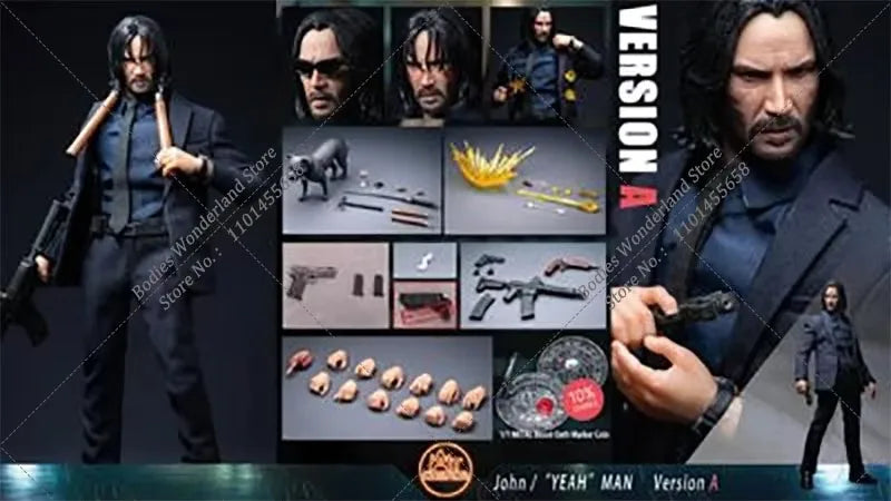 AT custom 1/12 Scale Classic Movie Characters Keanu Reeves John Wick  Donnie Yen Full Set 6" Full Set Action Figure Body Model