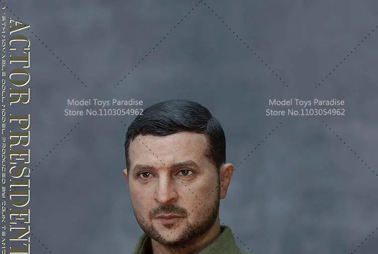 ZGJKTOYS JK-006 1/6 Ukrainian Actor President Combat Uniform Clothes Set Head Sculpt Fit 12inch Men Soldier Action Figure Body