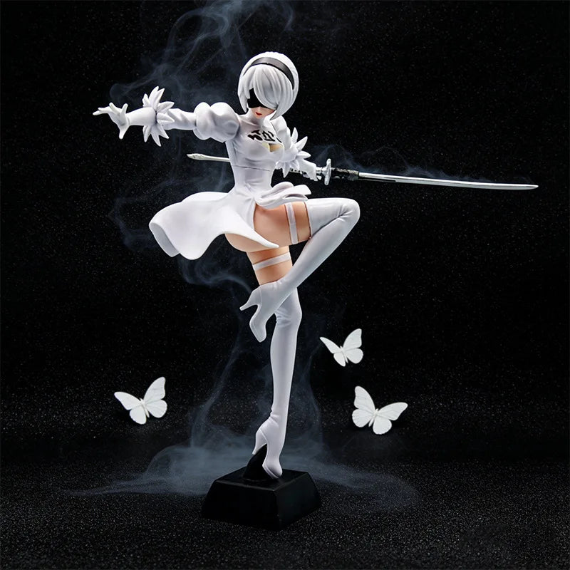 Nier Automata Yorha 2b Figure Anime Game Pvc Collectible Statue Pc Case Decoration Desktop Ornament Action Figure Model Toy Gift