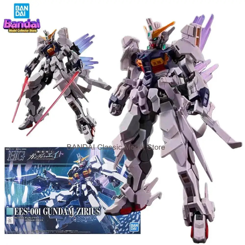 Bandai HG 1/144 EES-001 Gundam Zirius Action Figure Anime Gundam Mobile Suit Gunpla Eight Toys for Boys Original Box