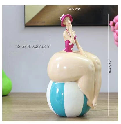 Nordic Ins Golf Schönheit Plump Frau Ornamente Handwerk Hause Wohnzimmer Schreibtisch Fett Mädchen Figuren Clubs Statuen Dekoration Zubehör