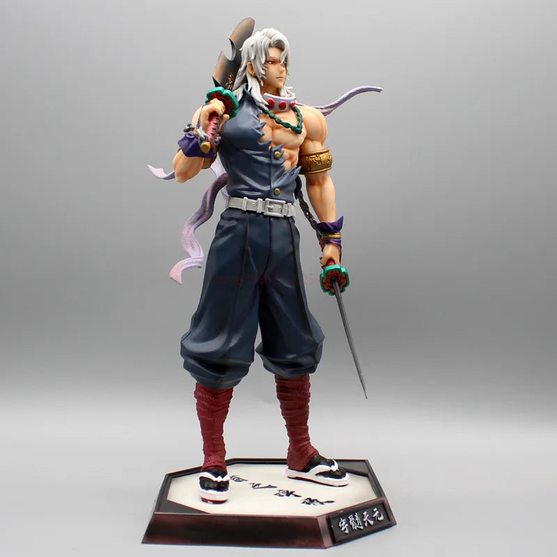 Dämon Slayer Anime Figur Uzui Tengen Figuren Sound Hashira Figur PVC Statue Modell Puppe Sammeln Schreibtisch Dekor Spielzeug Geburtstagsgeschenk