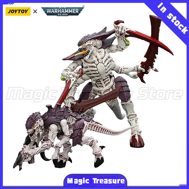 【MT】JOYTOY 1/18 Action Figure Warhammer 40K Tyranids  Hive Fleet Leviathan Tyranid Warrior with Boneswords Fleshborer