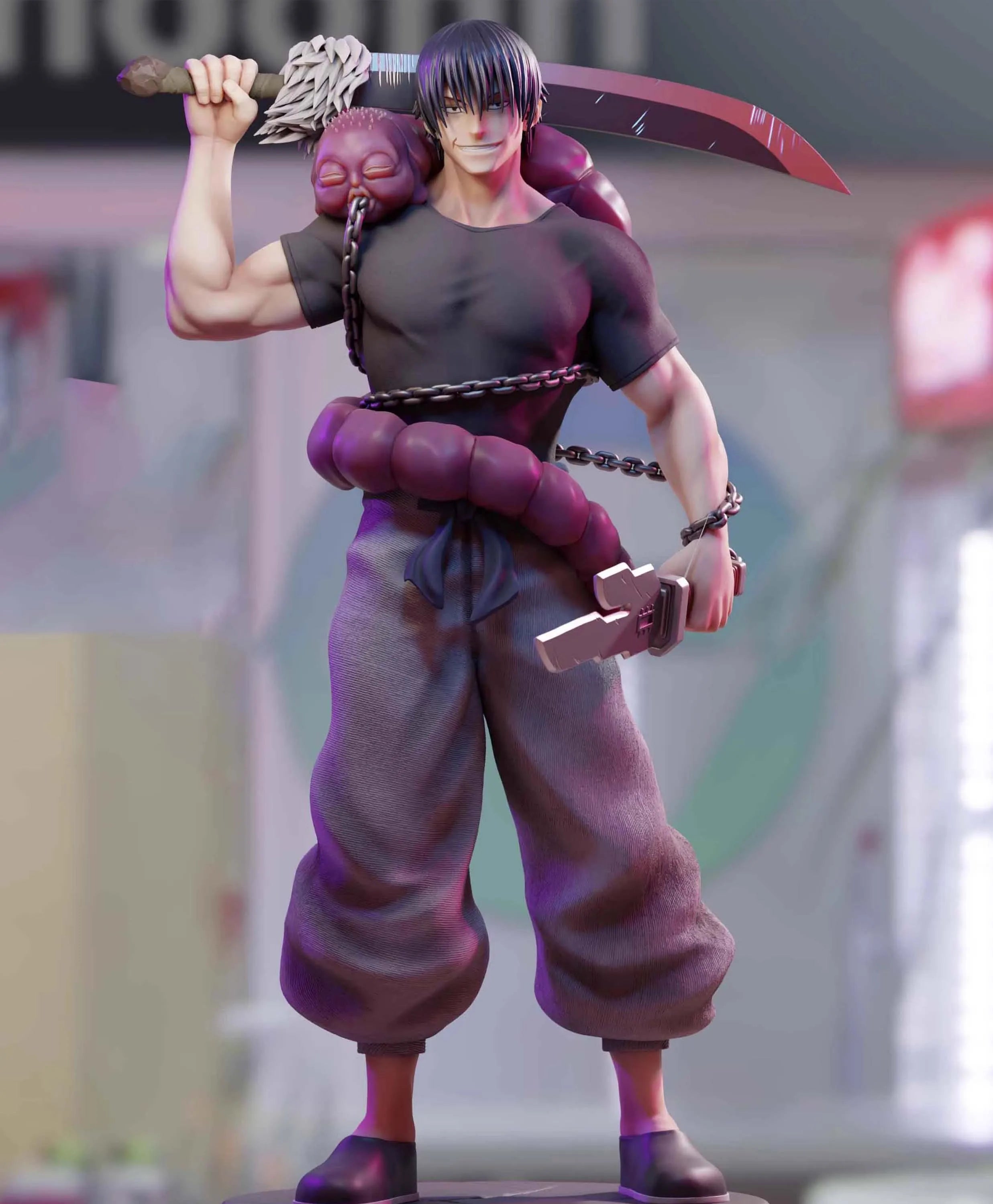 Anime JJK Figur Stärkster Krieger Toji Fushiguro Actionfiguren Sammlerpuppe Modell Fushiguro Toji Figur Geburtstagsgeschenke