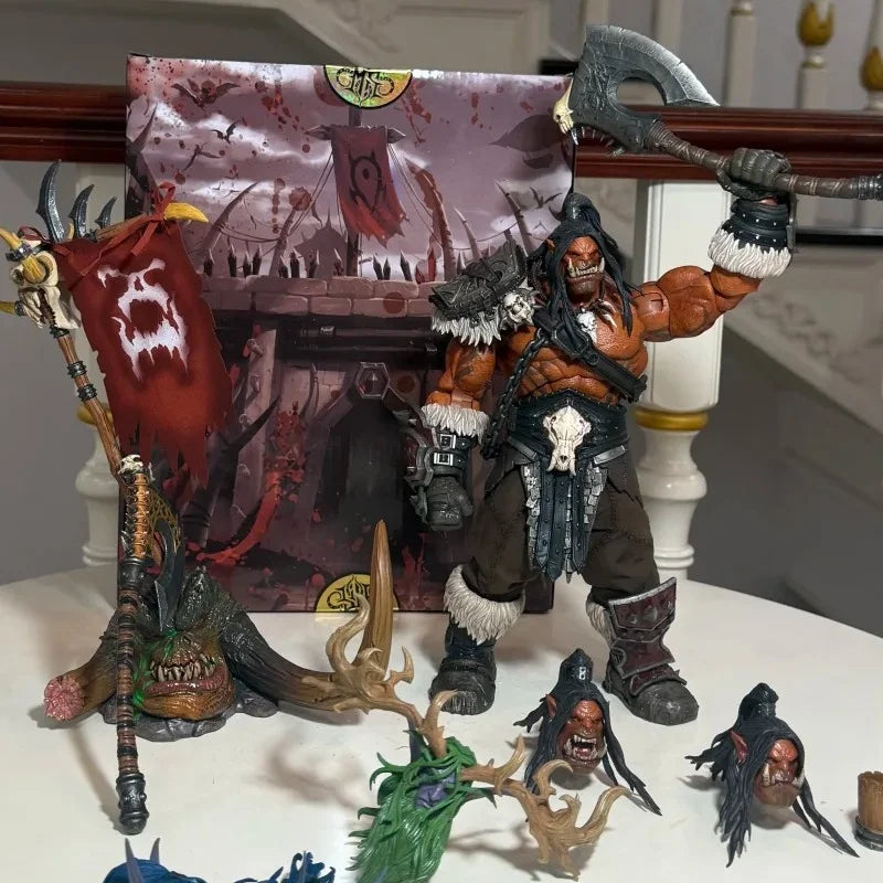 В наличност Hero Toys Wow Grommash Hellscream Tribal War Song Great Chieftain Orc Warrior 1:10 играчка екшън фигурка подарък за рожден ден