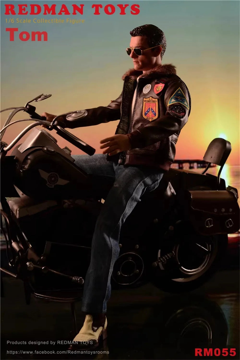 Redman RM055 Scale 1/6th US. Handsome Guy Tom Cruise Full Set Moveable Action Figure Piolet Model Gift For Fans Collect