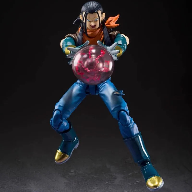 SHF Dragon Ball GT Super Android 17 Екшън фигурки 16см Аниме Модел Статуя Колекция Декорация Играчки Орнаменти Кукла Подарък