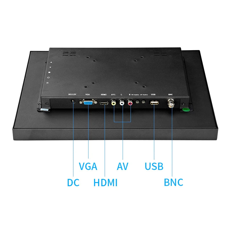 Zhixianda 17 Zoll Metallgehäuse Open Frame Industriemonitor Wandhalterung Eingebetteter IPS-Bildschirm mit VGA-DVI-HDMI-Schnittstelle