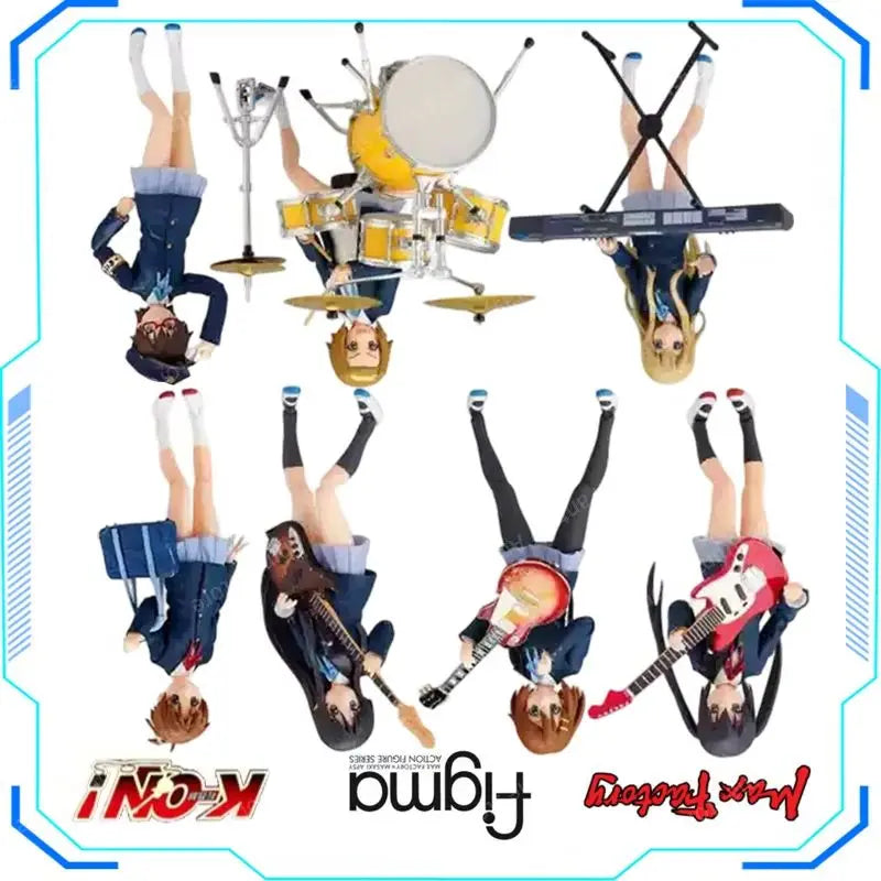 Maxfactory figma K-ON! Anime Yui Hirasawa Mio Akiyama Ritsu Tainaka Tsumugi Kotobuki Azusa Nakano Action Figure Model Gift