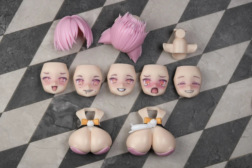SH MU084A MU084B PUNI MOFU 1/12 Pretty Cat Rabbit Girl Cute Sweet Expression GK Conversion Parts  For 6in Action Figure DIY