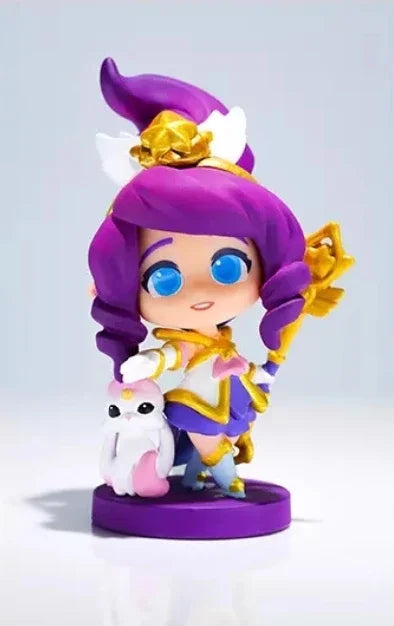Original LOL League of Legends Lulu Jinx Poppy Janna Star Guardian Game Statues Action Figures Mini Model Toys Gift