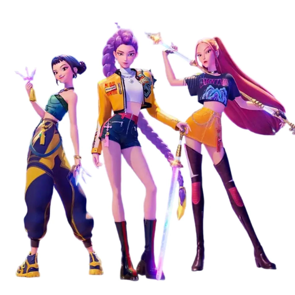 5 stücke Anime Kpop Dämonenjäger Derpys Tiger Ranimeumi Mira Zoey Sussy PVC Action Figure Spielzeug Anime Figur Puppe Für Fans geschenk