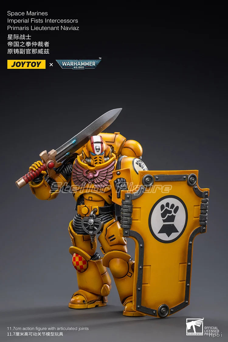 【SF】JOYTOY 1/18 Action Figure  Space Marines Imperial Fists Intercessors Primaris Lieutenant Naviaz Model Toys Gifts