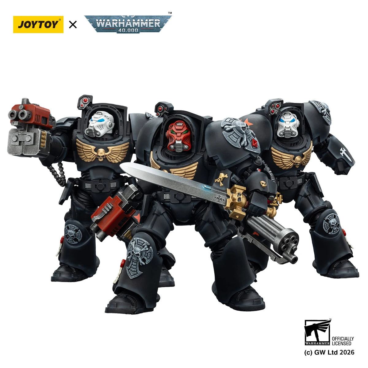 JOYTOY Warhammer 40k 1/18 Action Figures Terminator Black Templars Dark Angels Imperial Fists White Scars Salamanders Model Toys