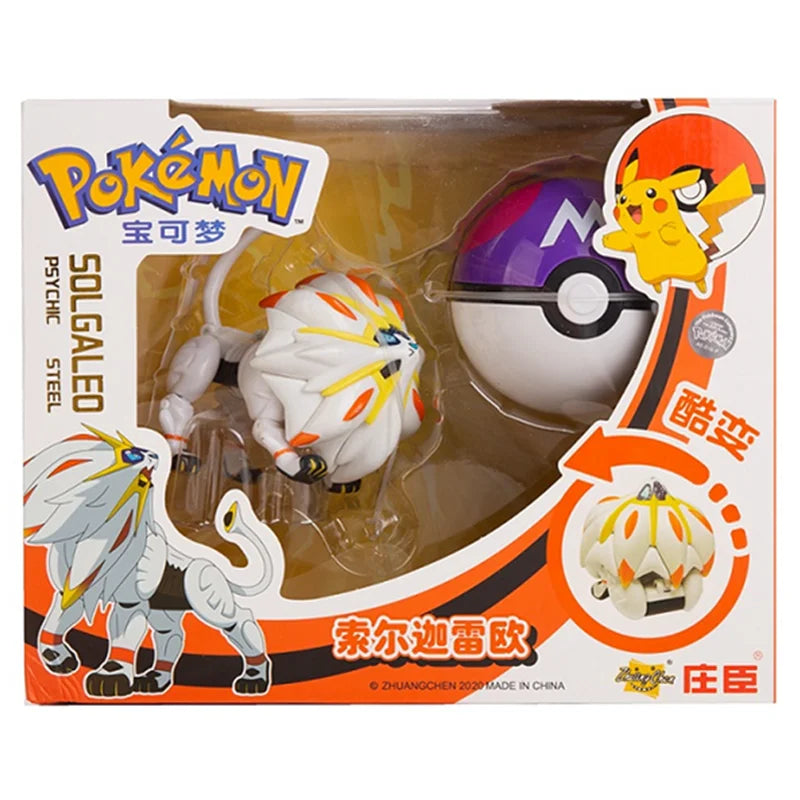18 Styles Pokemon Anime Deformation Figures Pikachu Eevee Mewtwo Greninja  Pokeball Figure Pet Action Model Toys Childrens Gifts
