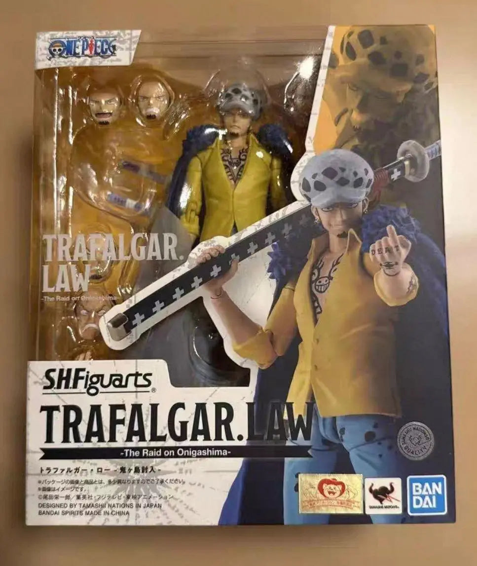 100% Original Bandai S.H.Figuarts SHF One Piece Trafalgar Law Luffy Yamato Anime Action Figures Toys Model Collector SH Figuar