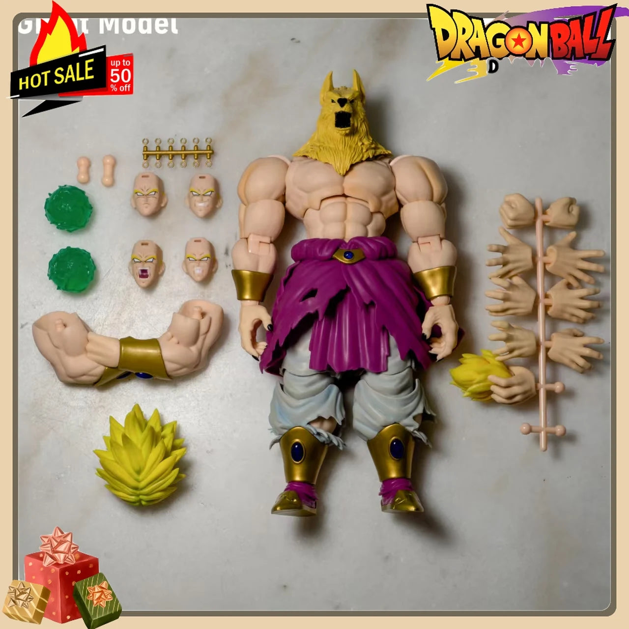 24-hour shipping Dragon Ball Shf Broly Super Saiyan Nordic God 01A 01B 01C B010LB011LB012L Action Figure Toy Collection