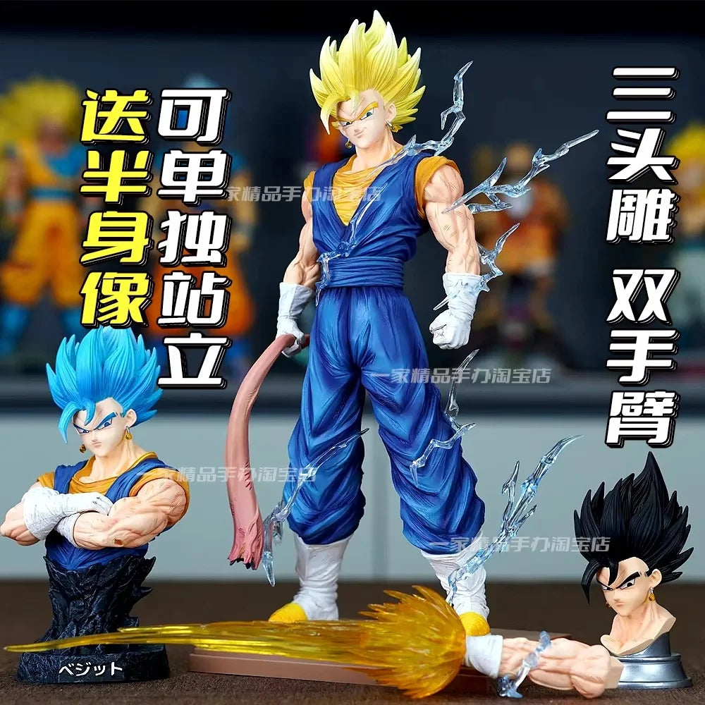 Anime Dragon Ball Z Vegetto Super Saiyan Blue Figure Gk Model Statue Collectable Ornaments Combat Action Figurine Boy Toy Gifts