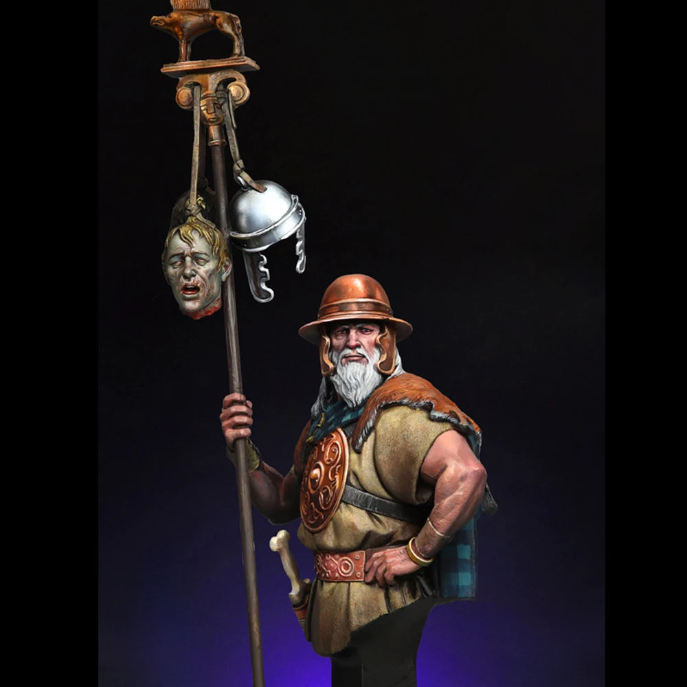 Resin Model figure Bust, 1/12 Gaulish Standard Bearer, Alesia, 52 BC, GK, historical themes, Unassembled and unpainted kit