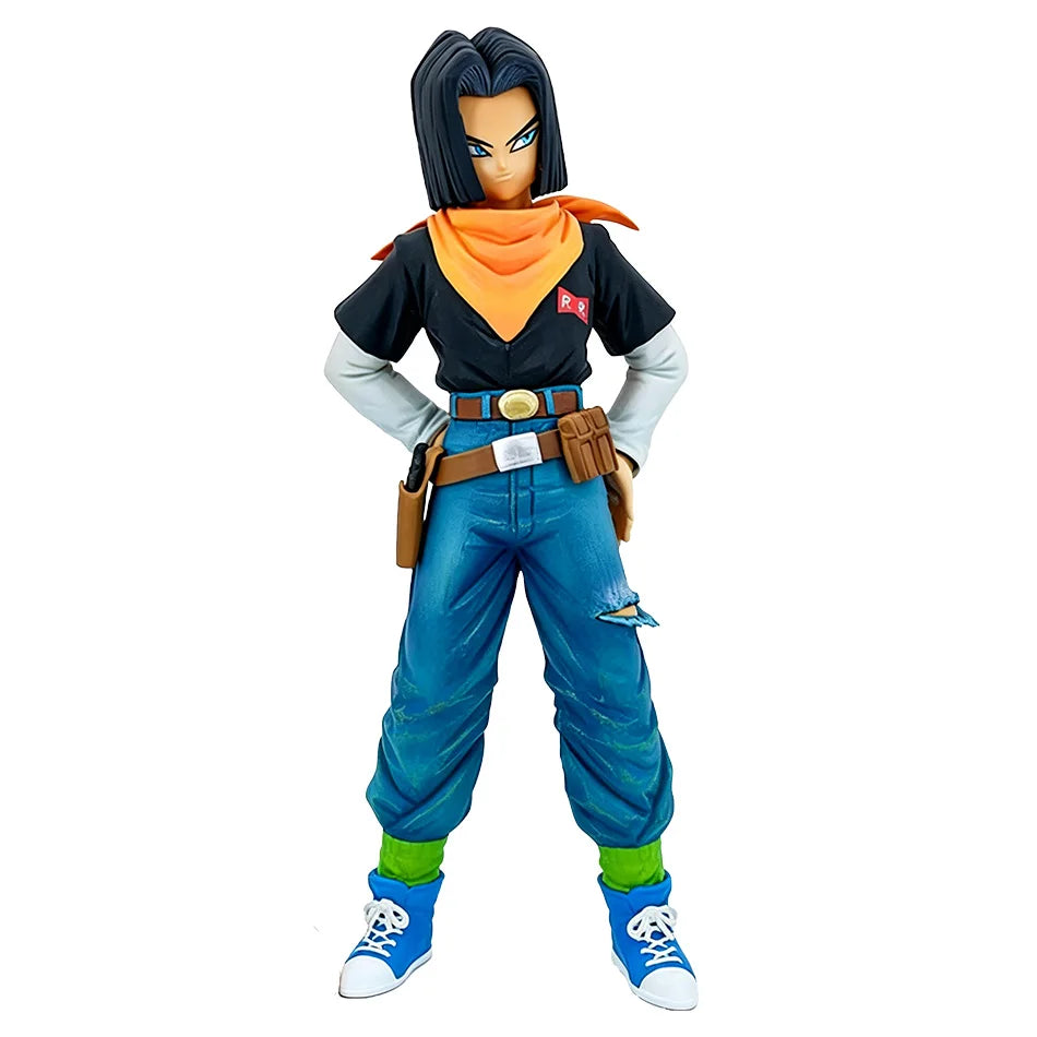 2026 24CM Dragon Ball Z Android 18 17 Anime Figure Action Figure Pvc Model Statue Collection Decoration Toy Ornaments Xmas Gifts
