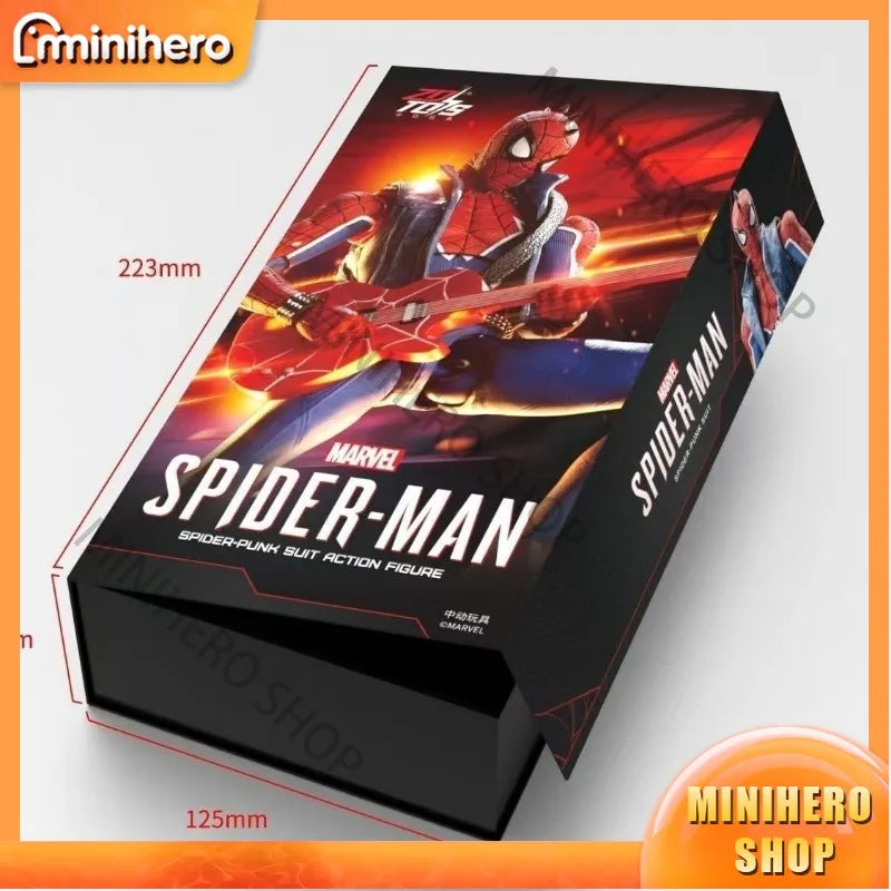 In stock ZD Toys Zhongdong Official Spider-Man Punk Costume Action Figure with Articulated Joints Collectible Toy Model