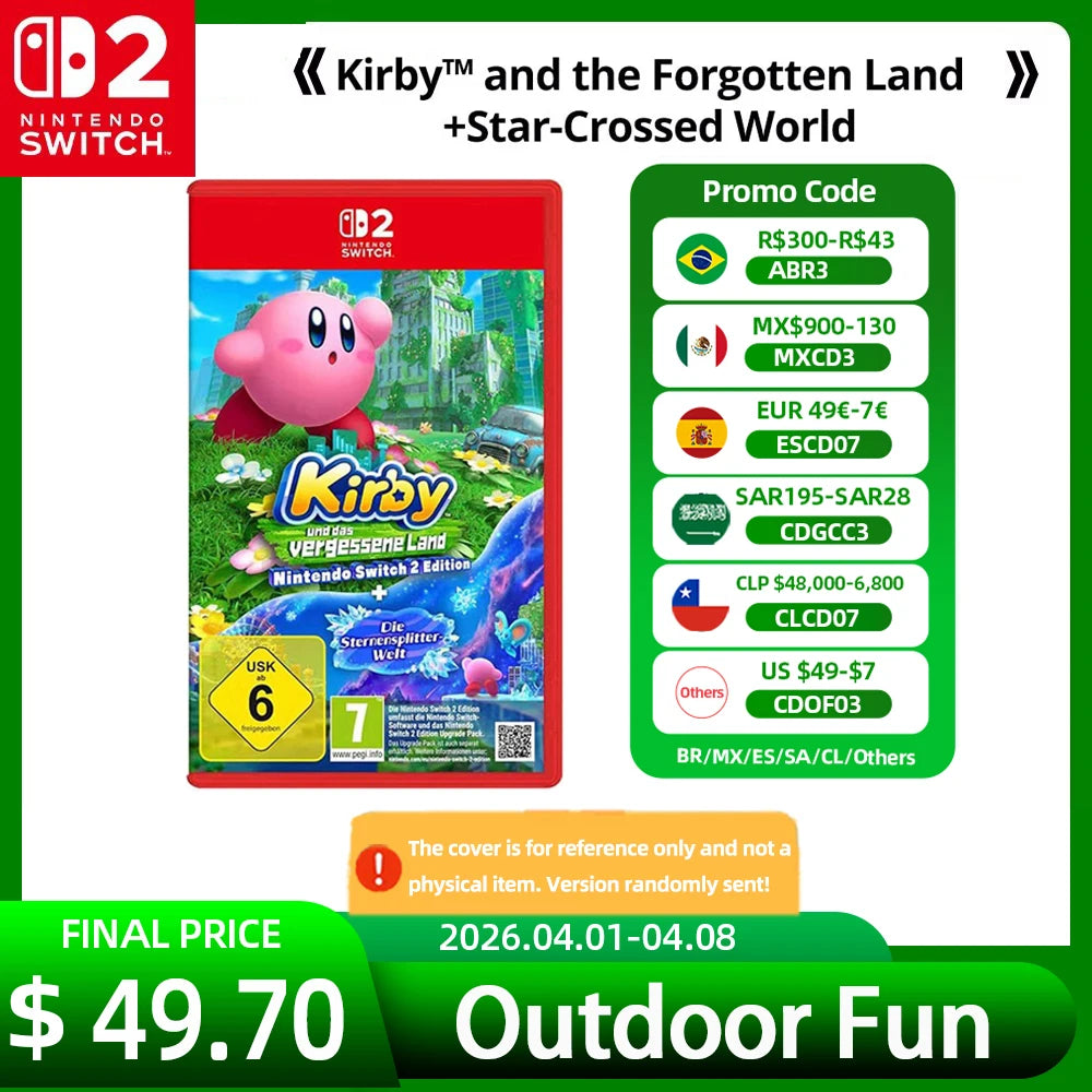 Nintendo Switch 2 Games Deals Kirby™ and the Forgotten Land – Nintendo Switch™ 2 Edition + Star-Crossed World Physical Game C