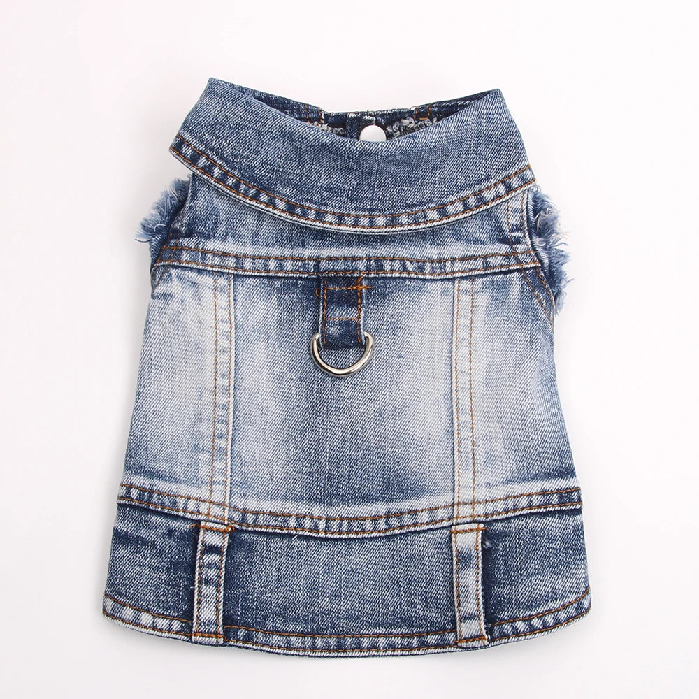 Hunde und Katzen Jeans Mantel Jacke Abschleppbar Denim Weste Katze Welpen Frühling/Herbst Kleidung Bekleidung