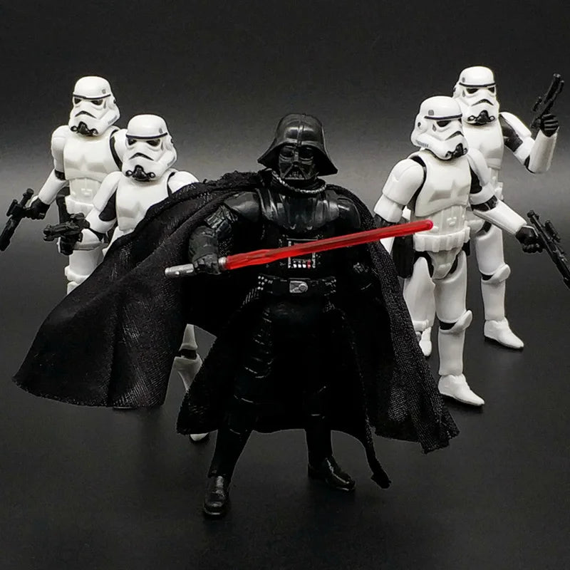 In Stock Wars White Soldier Black Soldier Commander Toy Model Black Knight Storm Soldier Clone Human Mobile Doll Gift Souvenir
