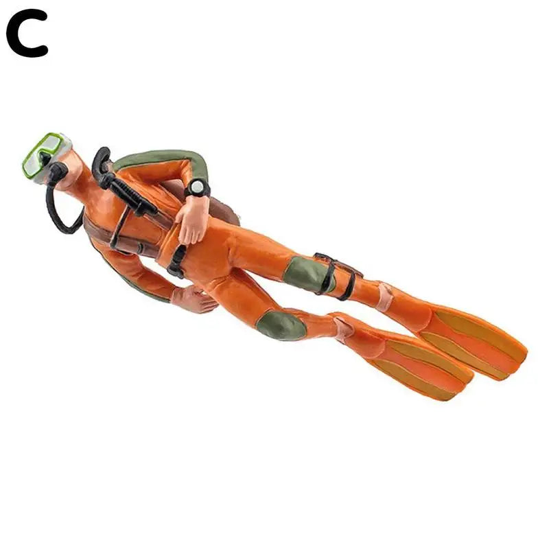 Miniature Diver Figurines Models Ornaments Diving Enthusiast People Mini Swimmers Figurines Plastic Diver Toy Figures Room Decor