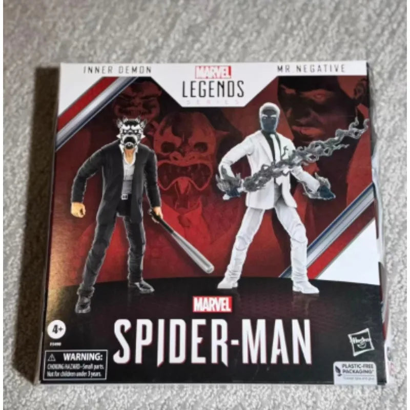 Original Hasbro Marvel Legends Series SPIDER-MAN INNER DEMONM & MR.NEGATIVE Anime Figure Collection Model Toys