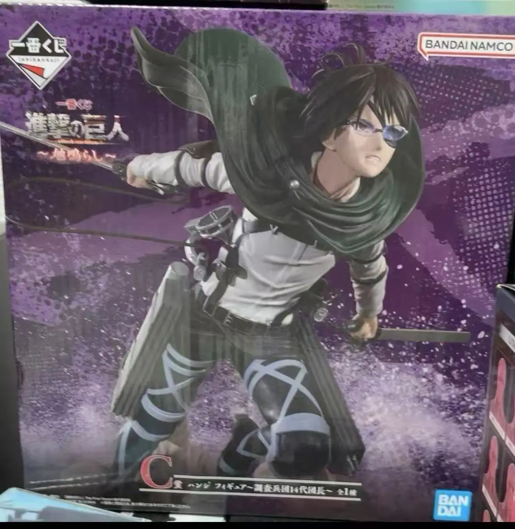 -In Stock Original BANDAI Ichiban KUJI Attack on Titan Eren Yeager Levi Ackerman Zoe Hans Mikasa Armin Arlert  Model  Figure