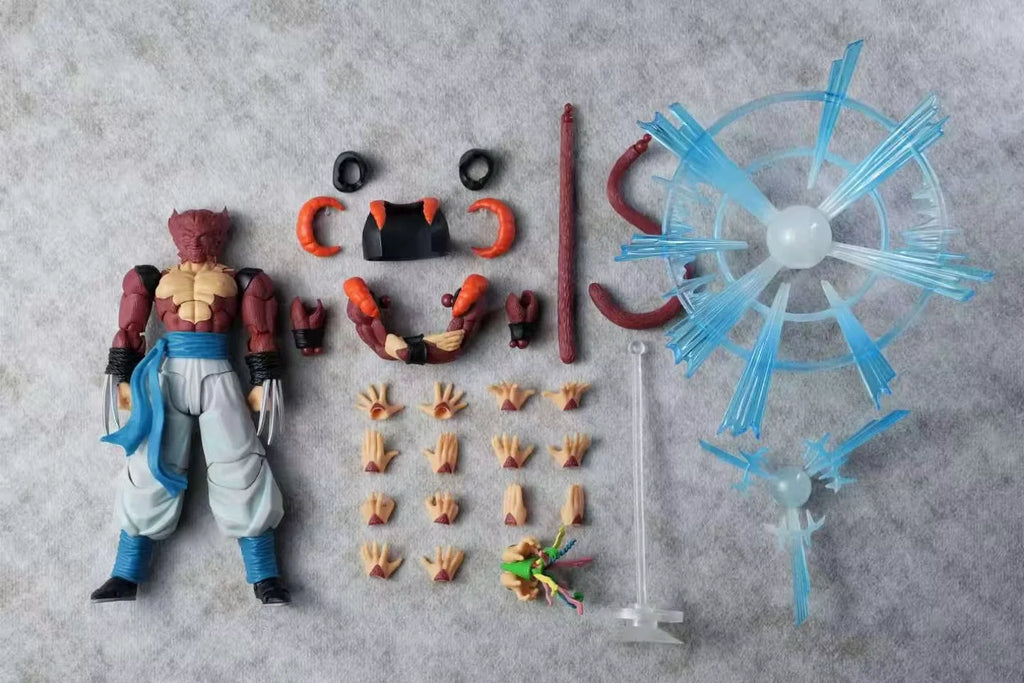 New Product Reservation Tonsen/KAMIONE Studio Dragon Ball Ssj4 Gogeta Action Figure 1/12 Fusion Warriors Gogeta Anime Model Toy