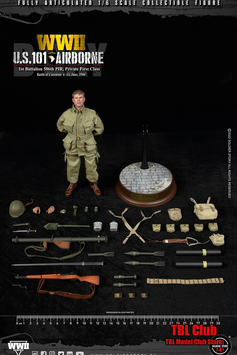 1/6 SoldierStory SS126 WWII US 101 Battalion Private First Class Ryan Full Set Moveable Action with Platform For Fan Gifts