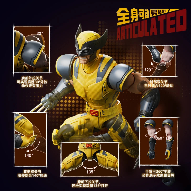 Original BLOKEES Deadpool & Wolverine X-Men Wolverine Wilson Boxed Collections Joint Mobility Action Figures Assembly Toys Gifts