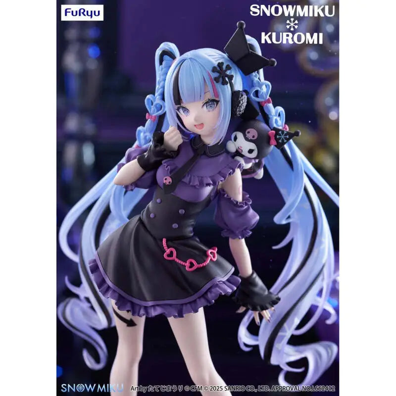 [Genuine Original] Furyu Hatsune Miku Trio-Try-It Figure Snow Miku Kuromi In Stock Anime Figure Model Collector Figurine Gift