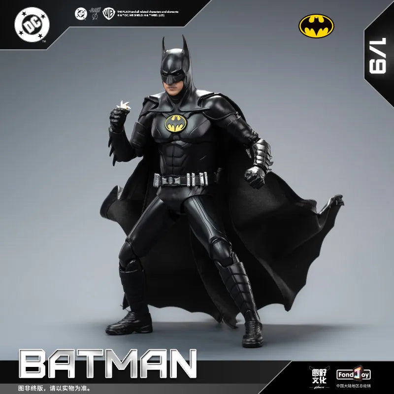 Licensed FondJoy 1/9 Keaton Batman Action Figure DC Collectible Model Toy The Flash Movie Figure With Base Desktop Deco Boy Gift