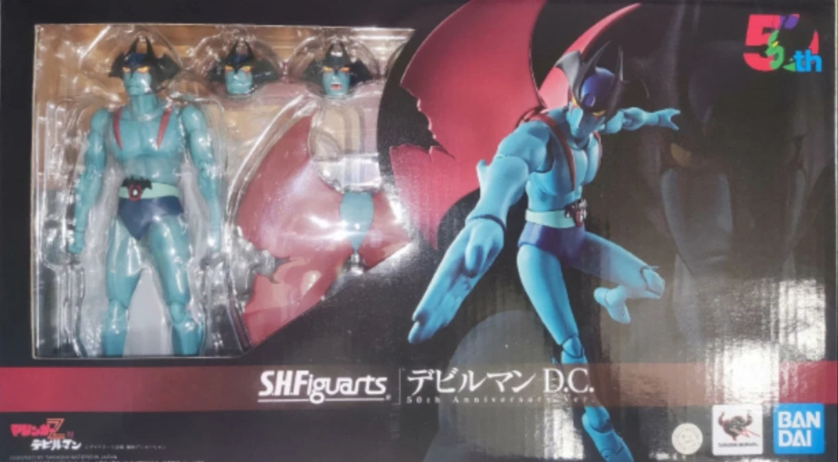 Original BOX Bandai SHF DEVILMAN 50th Anniversary Ver Figure Finished Model kit Anime Action Toy Gifts for kids In shock suit