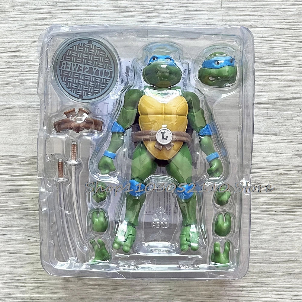SHF Ninja Turtle Figure Neca 1990 Film Version Turtles Action Figure Raphael Leonardo Michelangelo Donatello Model  Gifts