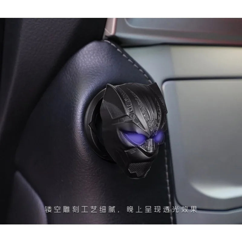 Marvel The Avengers Black PantherAnime movies creative car start button decorative protective sticker high-value car interior