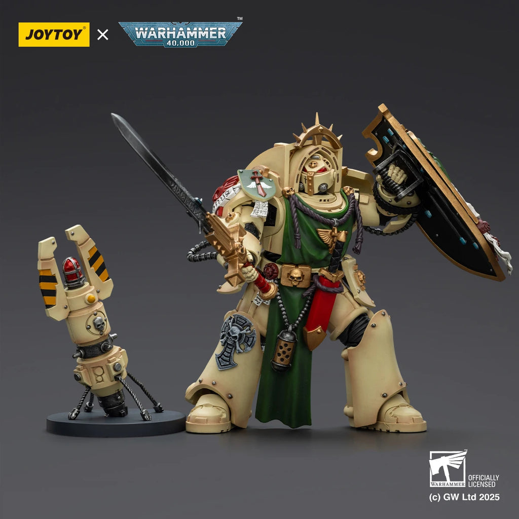 JOYTOY Warhammer 40K 1/18 Dark Angels Deathwing Knight With Power Sword Storm Shield Soldier Figurine Action Figure Model Dolls